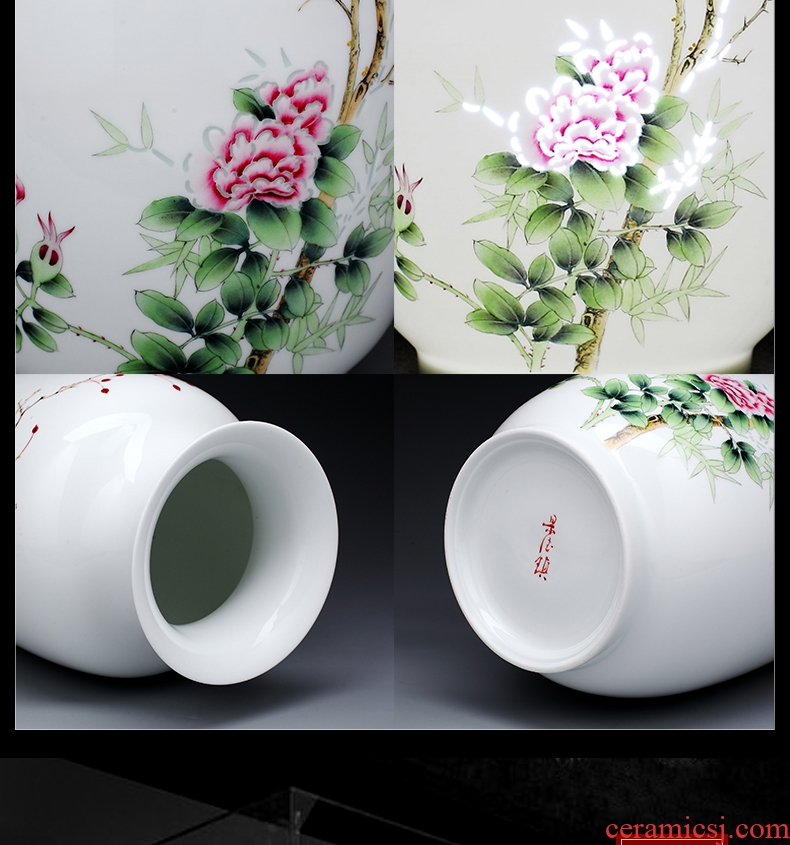 Fine furnishing articles of jingdezhen ceramic vase knife clay manual hand-painted sitting room flower arranging home decorations arts and crafts