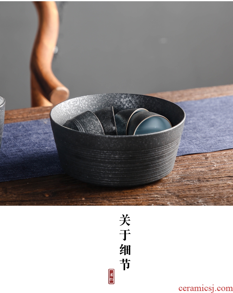 Bo yiu Japanese hand wash cup household kung fu tea accessories dross barrels of ceramic tea to wash large water jar flower