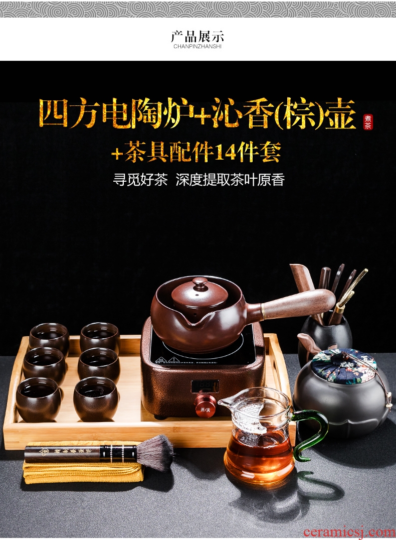 Bin, ceramic boiling tea ware black tea kettle side spend pot of Japanese teapot household electric heating electric TaoLu the teapot