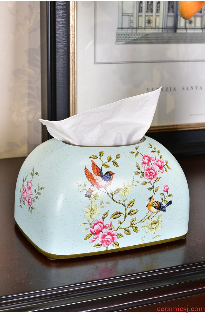 Murphy American country smoke creative ceramic carton ou rural tea table of the sitting room dining-room decorate napkin tissue box