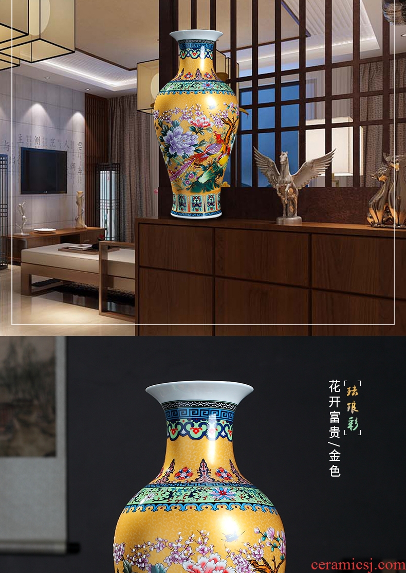 Archaize yongzheng vases furnishing articles of jingdezhen ceramic home flower arranging office sitting room adornment porcelain arts and crafts