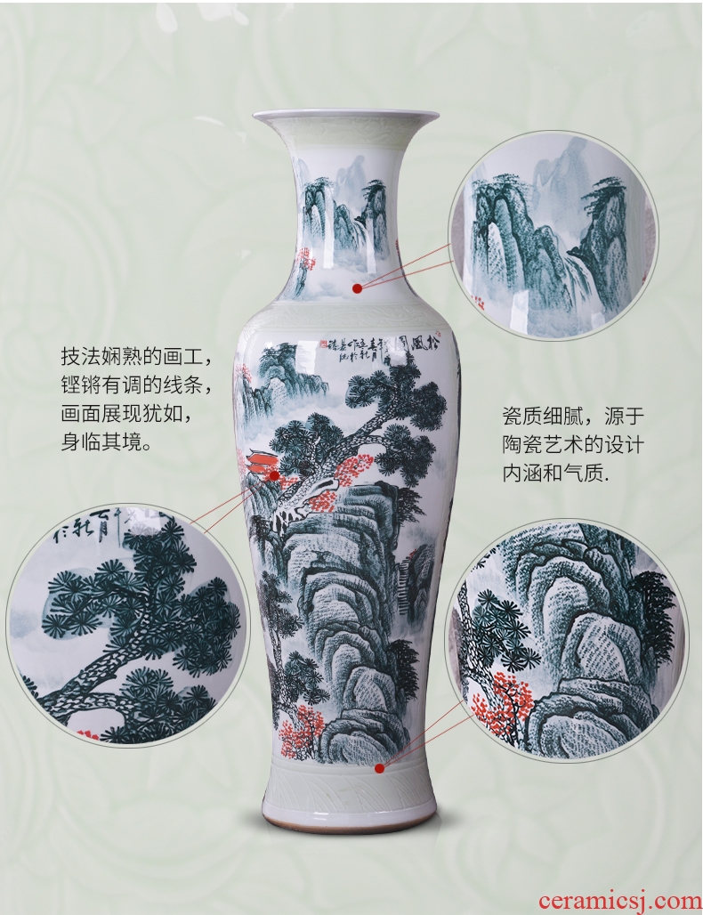 Jingdezhen ceramics of large vases, new Chinese style villa hotel hall opening custom office decoration