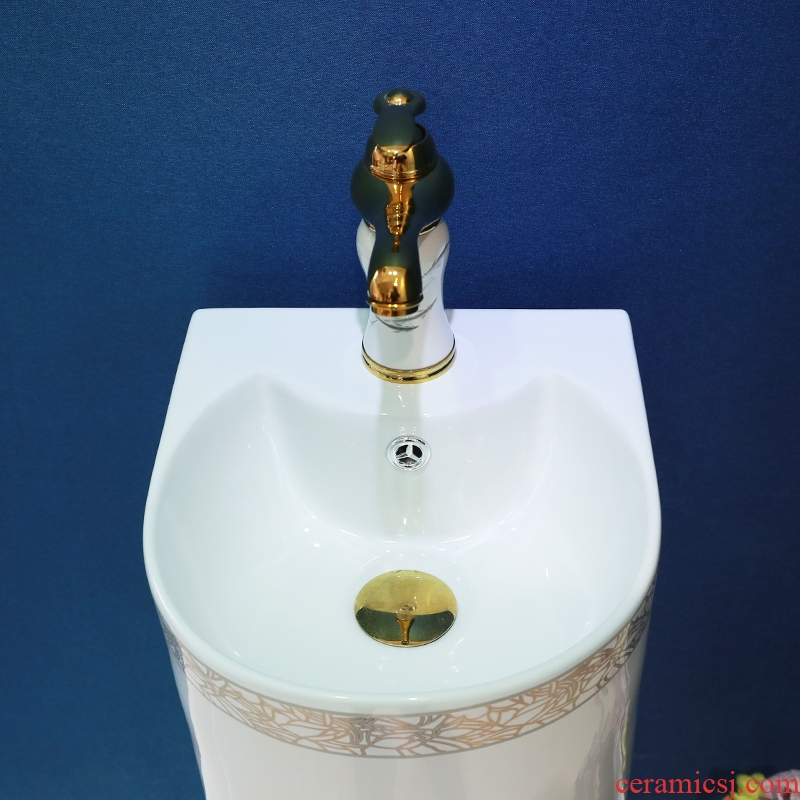 Million birds pillar basin floor archaize ceramic art of pillar lavabo lavatory northern wind one basin