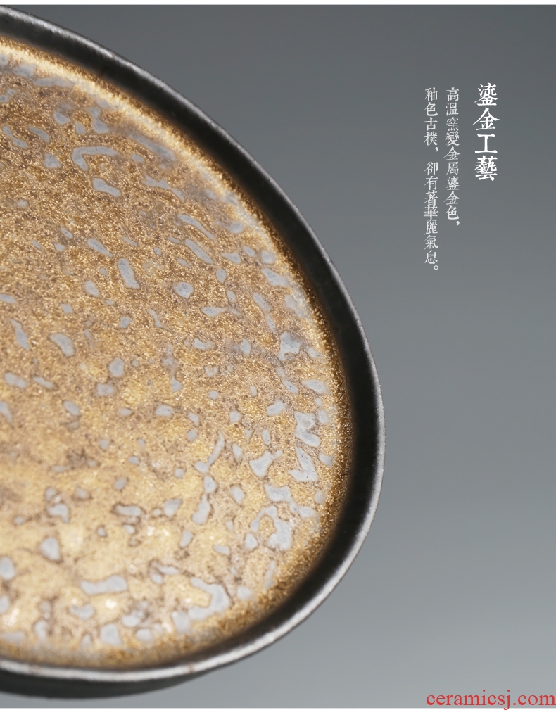 Are good source of manual fine gold dry foam plate pot of tea tray bearing restoring ancient ways of household ceramic coarse pottery single layer tray teapot