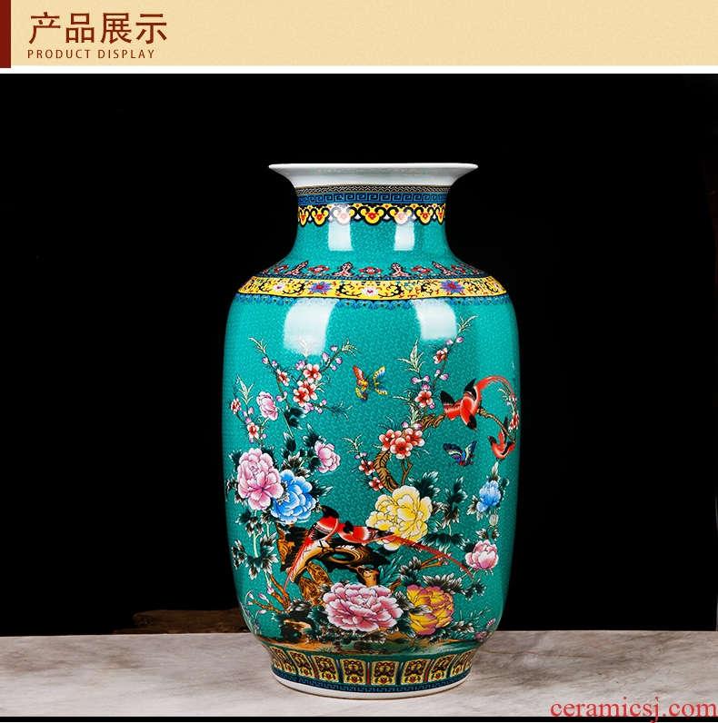Jingdezhen ceramics China red large vases, flower arranging is home sitting room adornment is placed hotel wedding celebrations