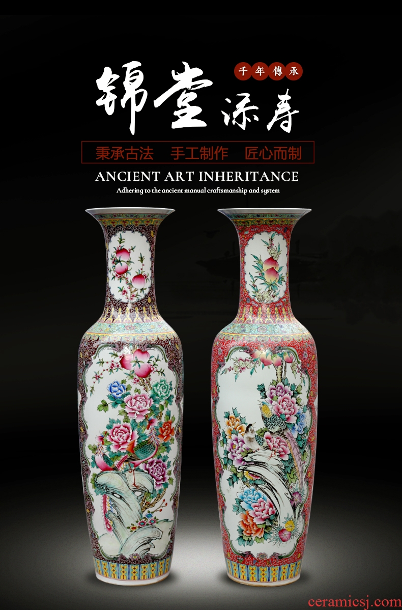 Jingdezhen ceramic vase of large sitting room opened the door the study large China ornaments