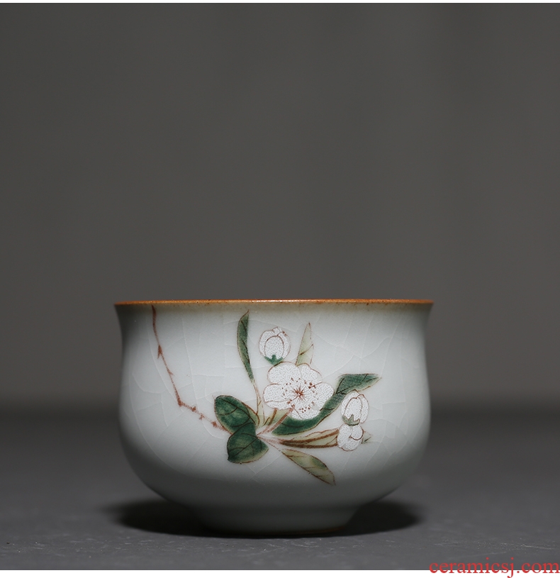 YanXiang lane which open the slice your kiln sample tea cup ceramic kung fu tea set persimmon cup single cup home restoring ancient ways