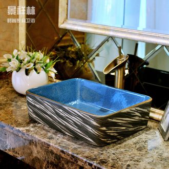 Ceramic art stage basin of rectangular basin European contracted lavatory toilet lavabo, the sink