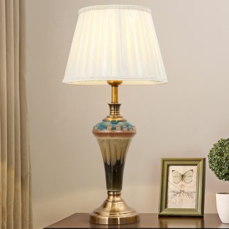 2019 new American marriage room bedroom lamp contracted creative fashion household berth lamp ceramic sitting room decorate restoring ancient ways