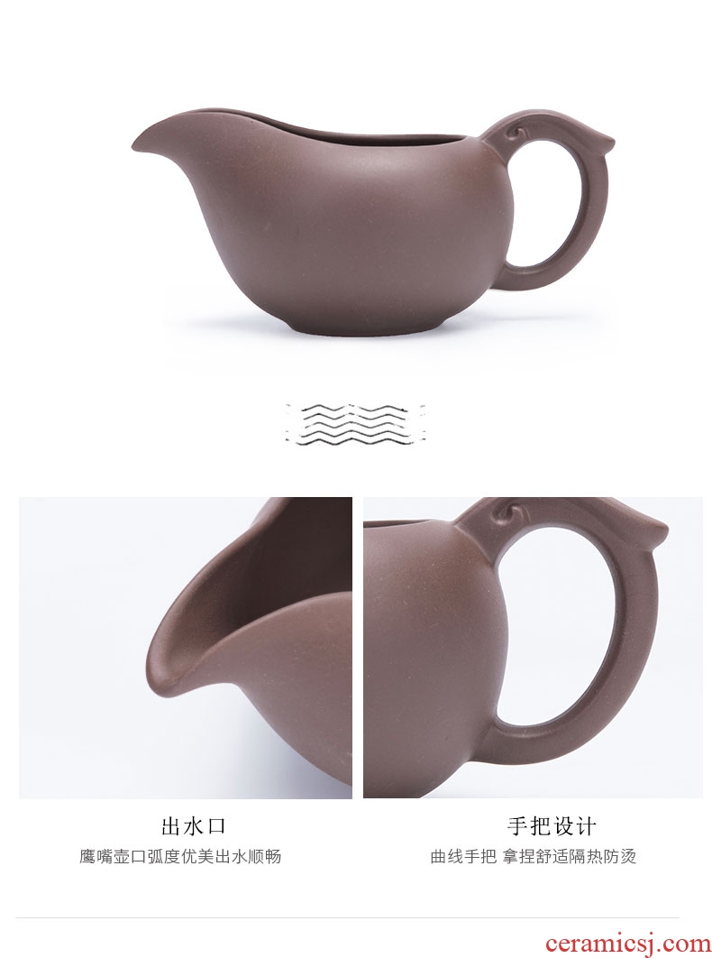 Ronkin purple suit household lazy rotating the tea set ceramic teapot teacup manually kung fu tea