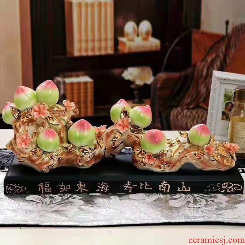 Furnishing articles peach-shaped birthday present the old man the elder birthday celebration gifts practical jingdezhen ceramics arts and crafts