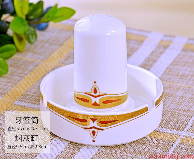 Home dishes suit jingdezhen ceramics high-grade 60 skull porcelain tableware suit dishes European simple dishes