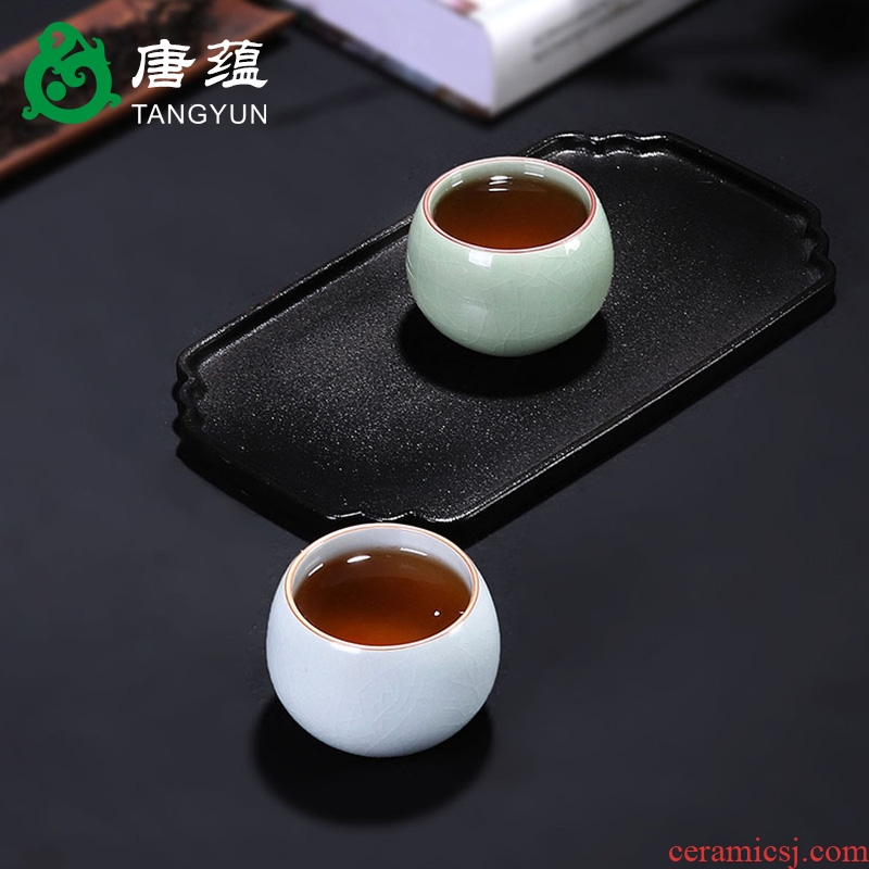 Tang aggregates five kiln ceramic cups masters cup suit puer tea cup kunfu tea bowl of whole box five gifts