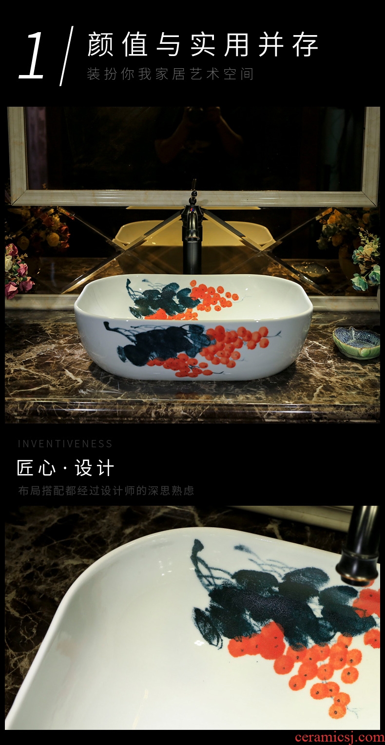 Zhao song European stage basin household oval on the sink American basin European ceramic art basin