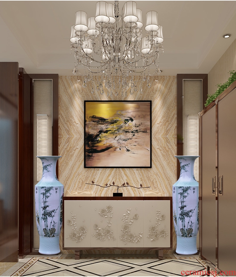 Jingdezhen ceramics chrysanthemum patterns of large vases, opened new Chinese style villa hotel, sitting room adornment is placed