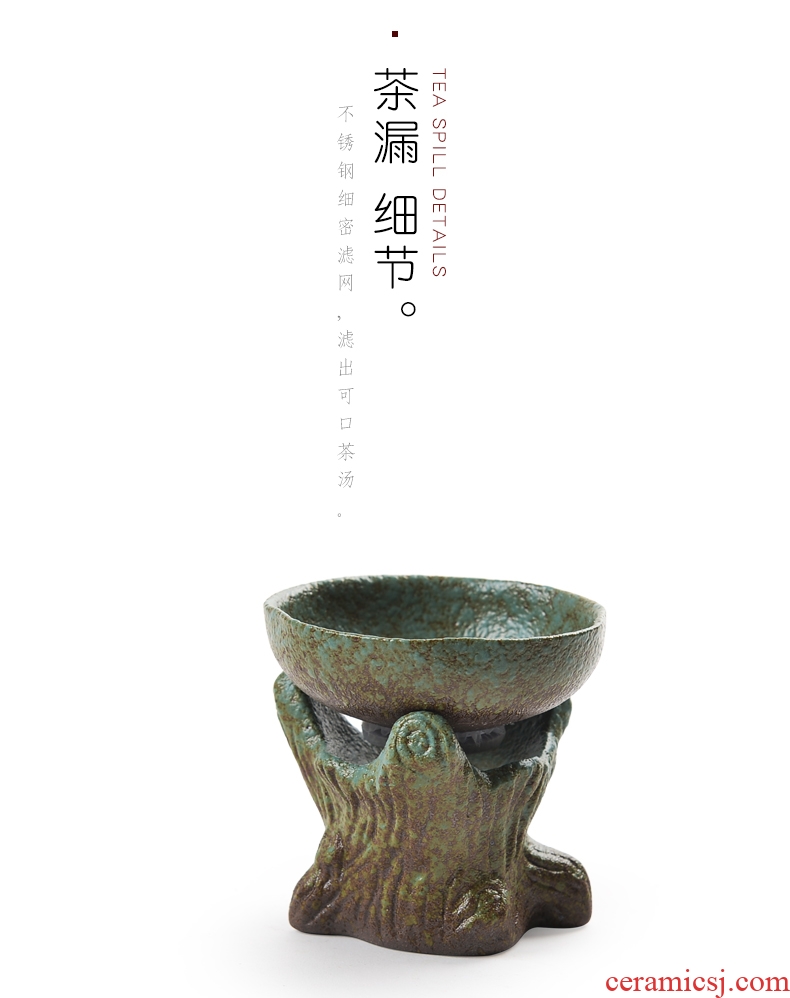 Bo yiu Japanese coarse pottery kung fu tea set a pot of four cups of household ceramic portable travel crack cup teapot