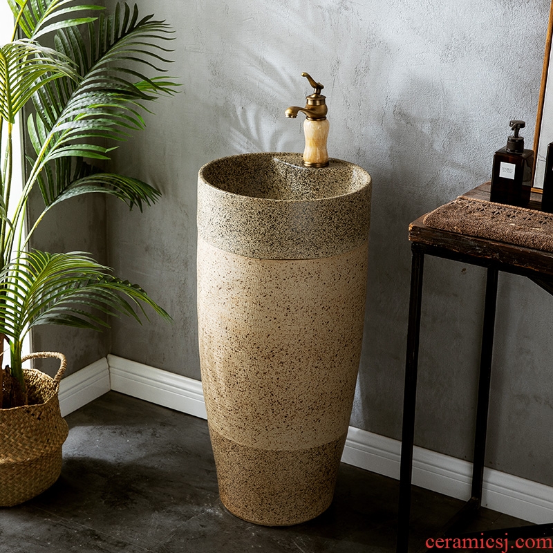 Basin courtyard industrial pillar lavabo outdoor pool bar wind restoring ancient ways is simple vertical lavatory ceramic fall to the ground