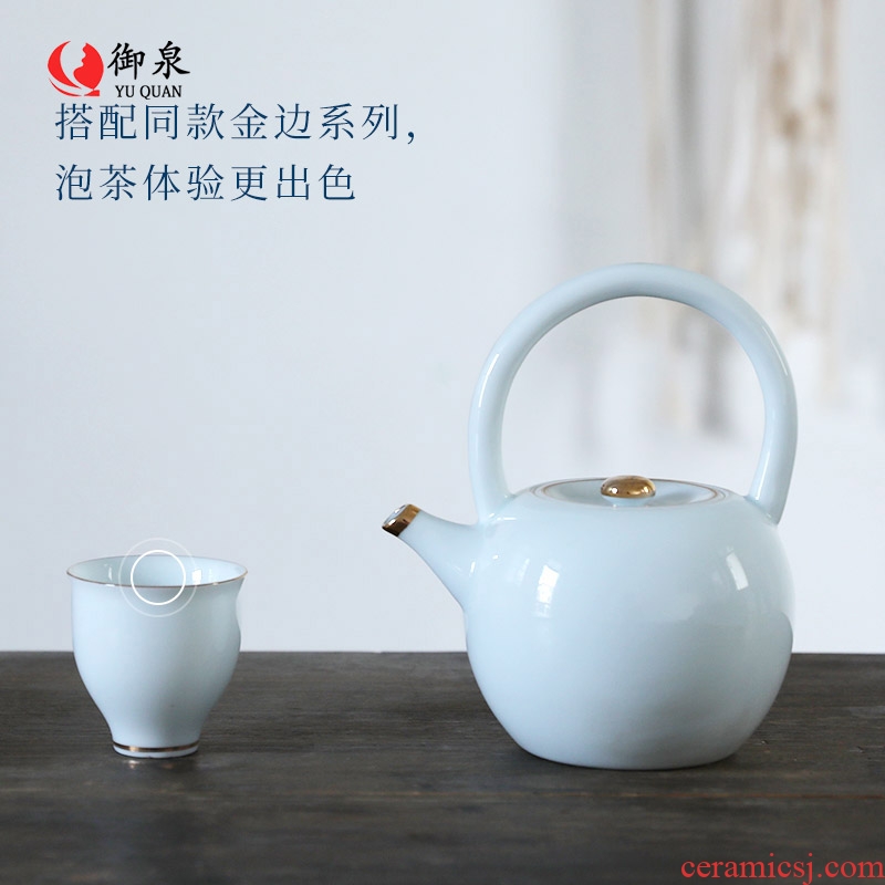 Imperial springs kung fu tea set tea pot of ceramic teapot girder are contracted household Japanese single pot of tea kettle