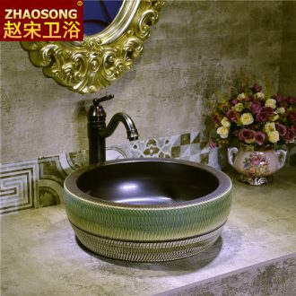 Creative household ceramics stage basin large American Europe type restoring ancient ways the sink toilet lavatory basin outside