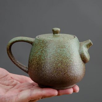 Bo yiu Japanese coarse pottery teapot single pot of large capacity side put the pot of household vintage Japanese ceramic kung fu tea