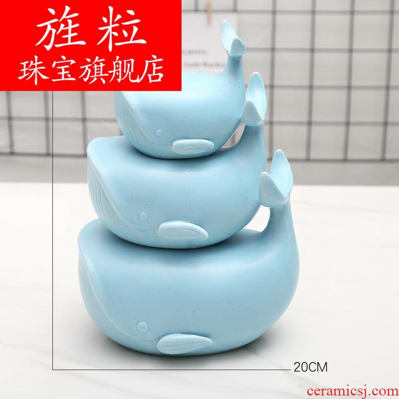 At northern ceramic whale furnishing articles household animal creative wedding gift for the sitting room the bedroom adornment ornament