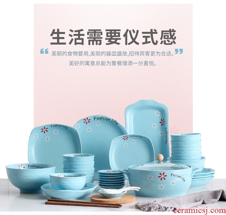 Jingdezhen household to eat bread and butter plate ceramic large 0 a single Japanese creative contracted the noodles soup bowl dishes