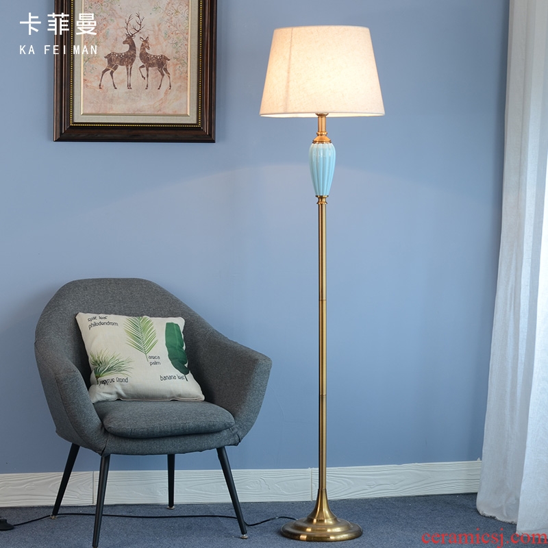 American contracted sitting room sofa floor lamp light study bedroom light luxury north European ceramic ins wind vertical desk lamp