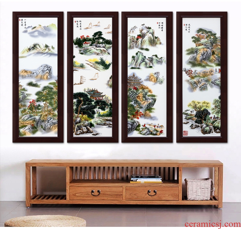 Jingdezhen hangs a picture of modern home sitting room adornment art of pastel porcelain plate painting porch corridor restaurant wall murals