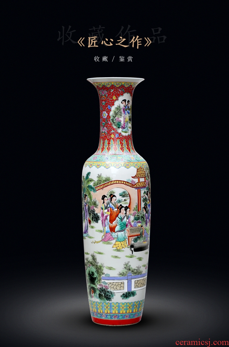 Jingdezhen ceramic hand-painted jinling twelve women of large vase that occupy the home sitting room place adorn article opened the gift