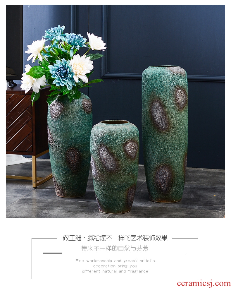 Lou qiao jingdezhen ceramic big vase furnishing articles sitting room Europe type restoring ancient ways large landing simulation flower bottle