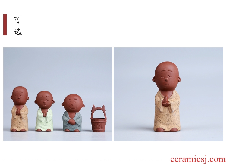 Hong bo acura ceramic tea pet furnishing articles play boutique creative personality three monks tea tea accessories