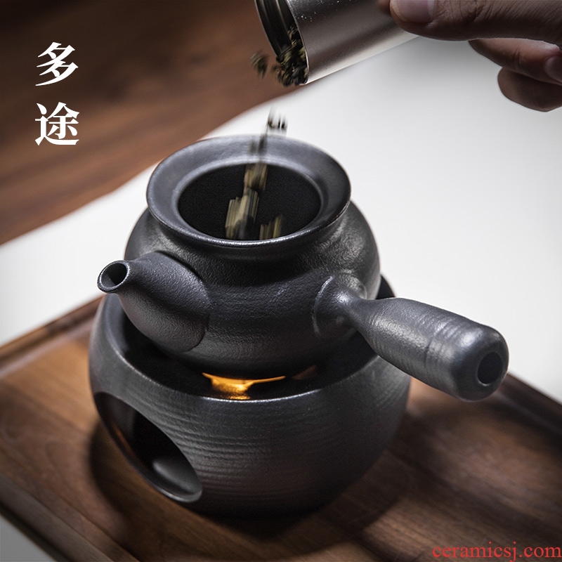 And hall heating kettle kung fu tea set heating base of black ceramic filter side pot candles small tea stove