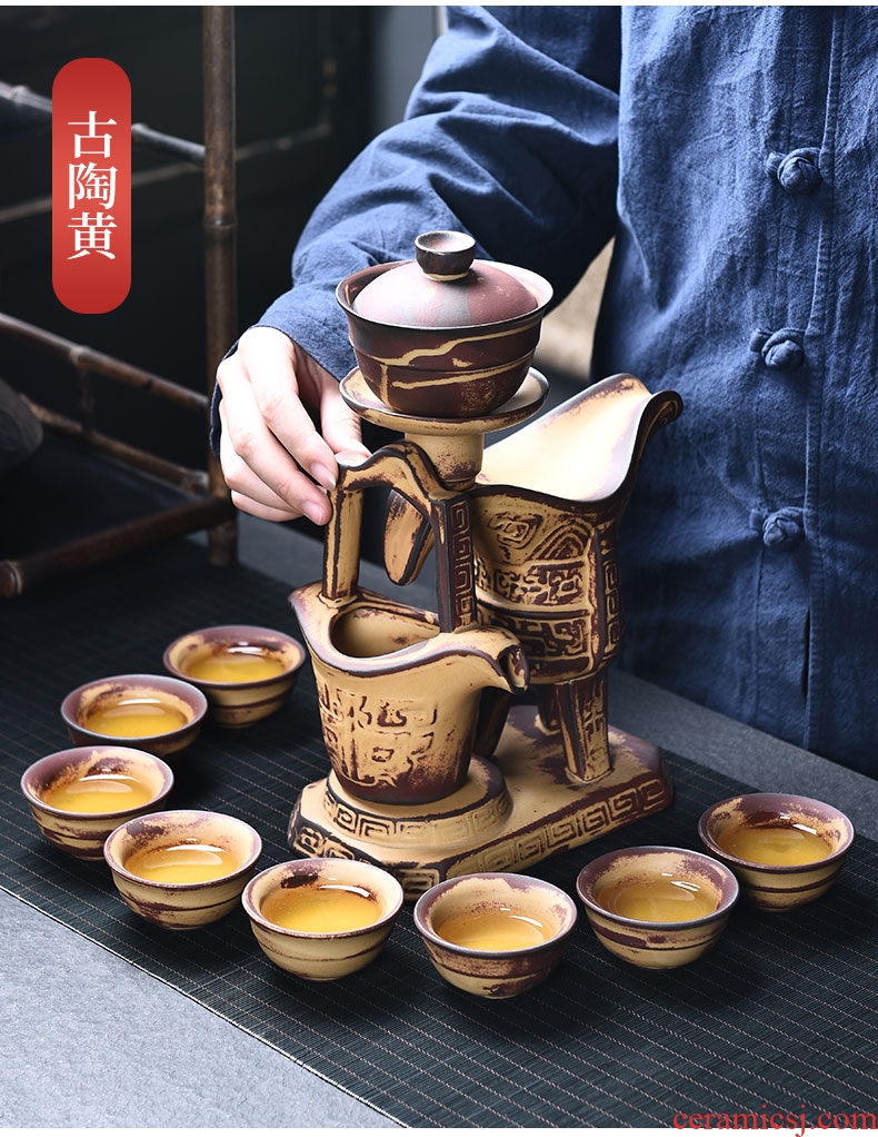 Bo yiu creative lazy half automatic tureen teapot kung fu tea tea tea set household ceramics