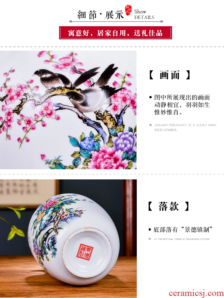 Jingdezhen ceramics modern three-piece floret bottle of Chinese style household TV ark decoration crafts are arranging flowers