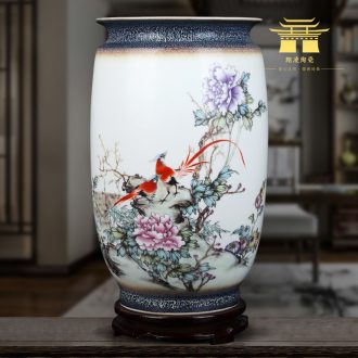 Jingdezhen ceramics vases, flower arranging famille rose porcelain furnishing articles sitting room TV ark of Chinese style household decorative arts and crafts