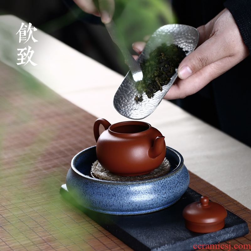 Drink to ceramic pot bearing small coarse TaoGan bubble Taiwan Japanese kung fu tea set mini storage type a pot pot pad