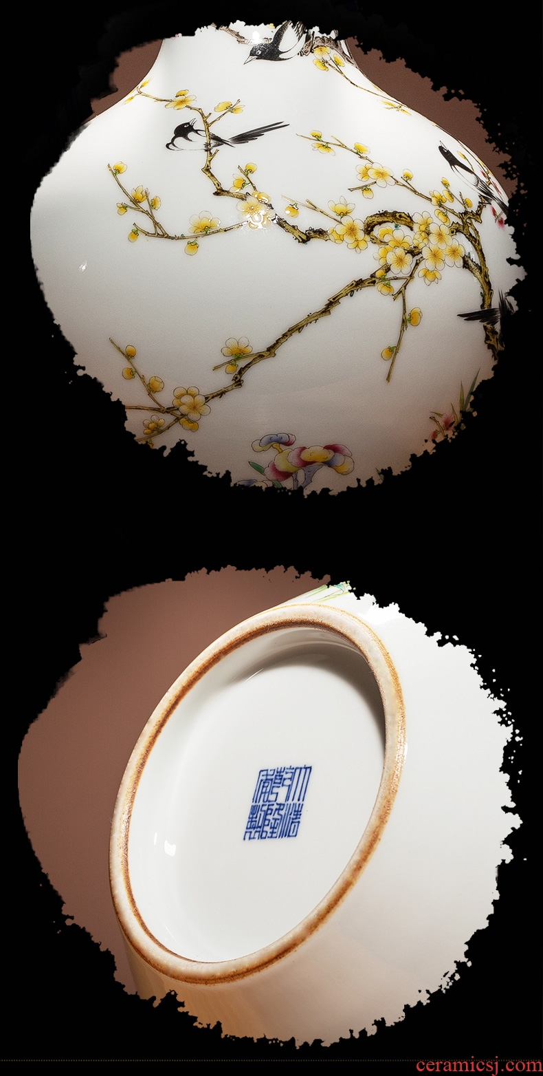 Better sealed kiln porcelain of jingdezhen ceramic antique hand-painted pastel home furnishing articles rich ancient frame big Chinese porcelain vase