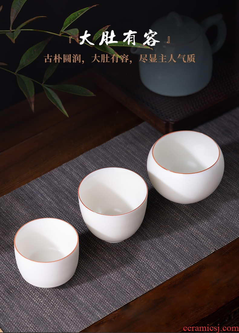 White your kiln ceramic cups, kung fu tea cup of jingdezhen contracted small cup sample tea cup master cup