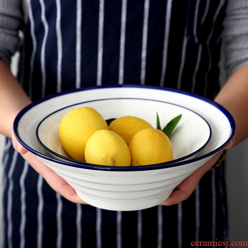 Dishes suit household under the glaze color dishes simple Japanese bowl combined new bone China jingdezhen ceramics tableware