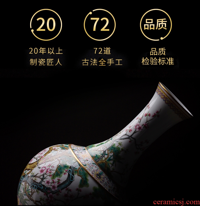 Better sealed kiln archaize sitting room place jingdezhen ceramic vase pastel hand-painted porcelain rich ancient frame of new Chinese style porch