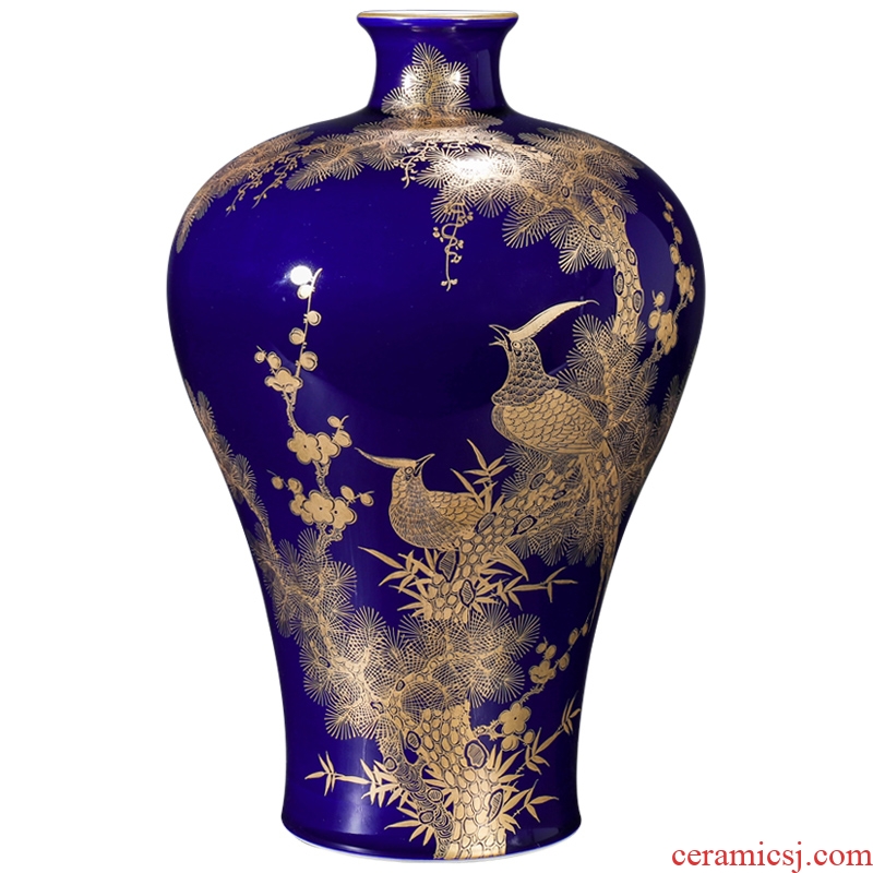 Jingdezhen ceramics dried flower vase sitting room porch home decor collection of new Chinese style furnishing articles wedding gift
