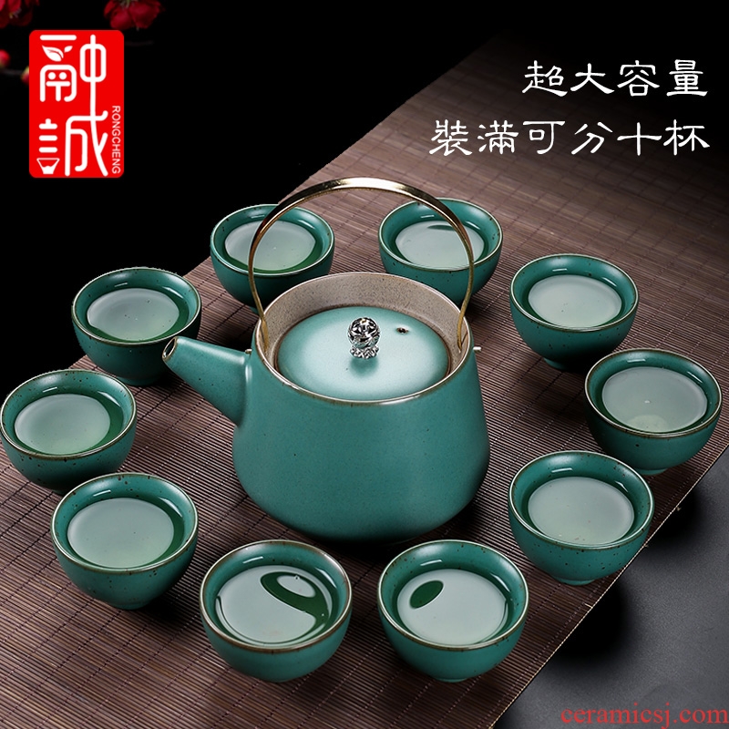 The large capacity girder pot of ceramic teapot tea ware domestic large restoring ancient ways to burn the teapot single pot of tea kettle and teapot