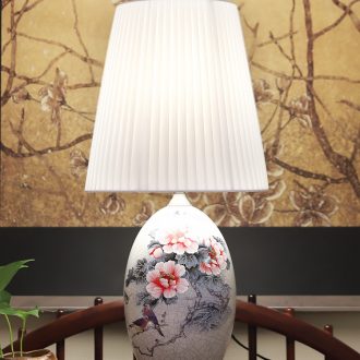 New Chinese style lamp ceramic decoration art of contemporary and contracted retro hand-painted all copper lamps and lanterns of the sitting room the bedroom of the head of a bed