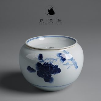 Are good source of ancient celadon hand-painted tea-leaf Japanese tea wash in hot water jar ceramic cylinder bucket bath fittings of kung fu tea set