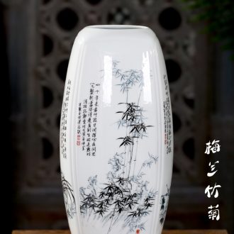 Jingdezhen ceramics flower home mesa of contemporary sitting room adornment is placed chrysanthemum patterns Chinese wind vase