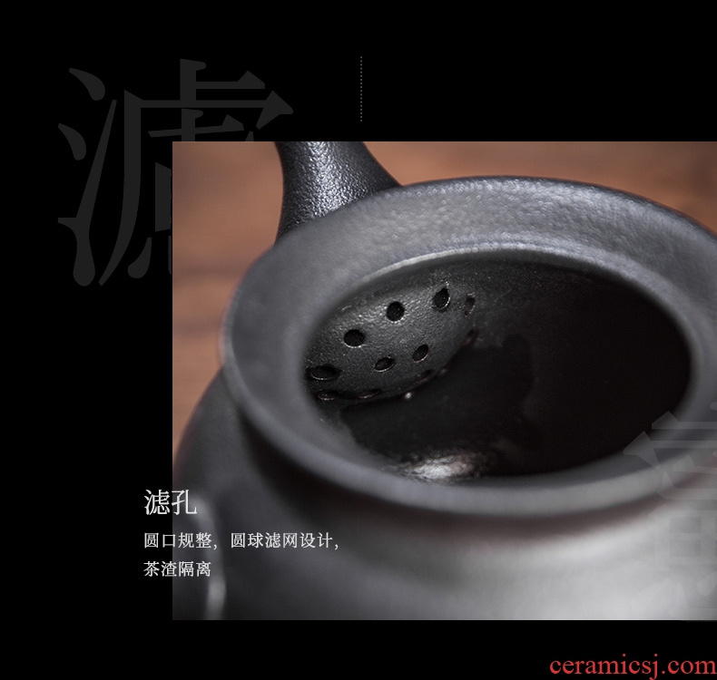 And hall heating kettle kung fu tea set heating base of black ceramic filter side pot candles small tea stove