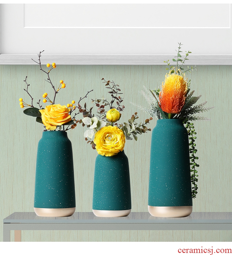 Vase furnishing articles sitting room flower arranging the Nordic ceramic household act the role ofing is tasted decorate the room TV cabinet desk dried flowers 砙 porch