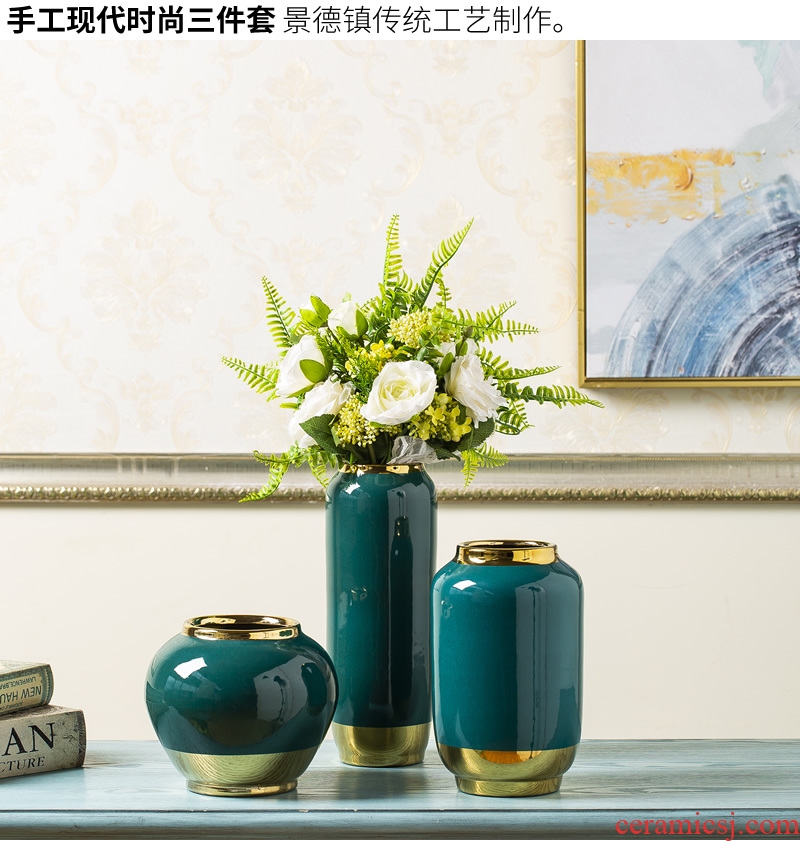 Nordic light luxury furnishing articles contracted sitting room adornment table ceramic vase dry flower arranging flowers hydroponics TV ark decoration