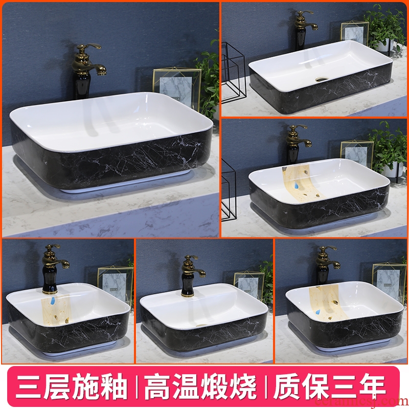 Million birds stage basin sink household ceramic lavatory toilet on the balcony basin basin of small basin