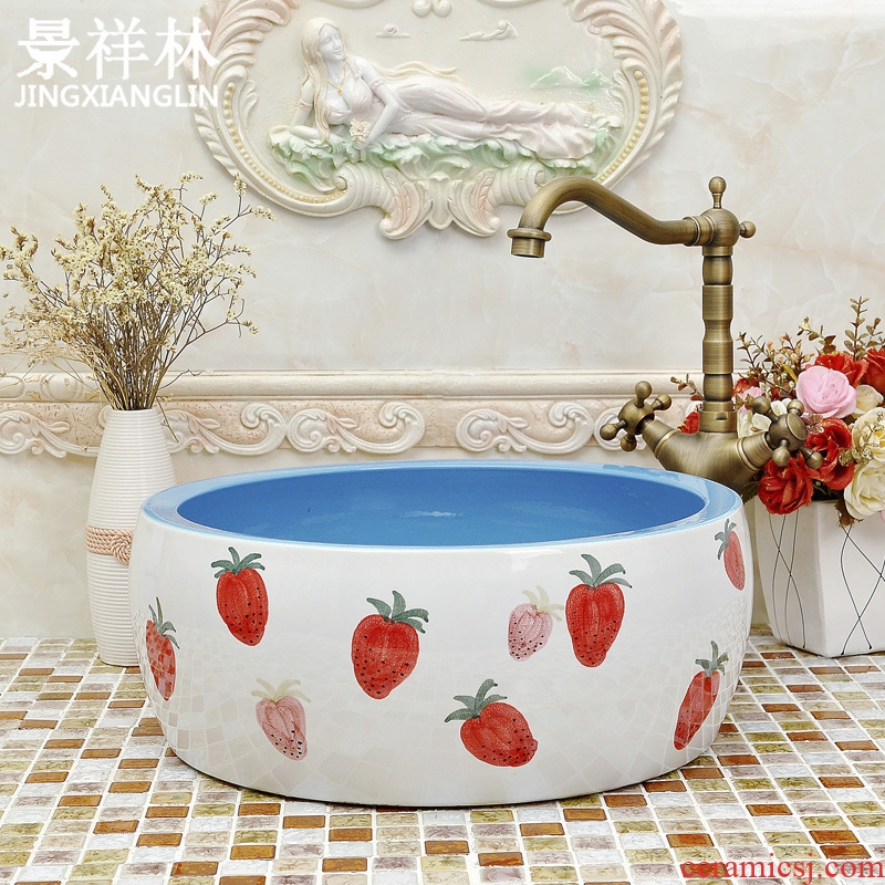 Round the stage basin ceramic art basin of continental basin cute face basin lavatory toilet hand basin